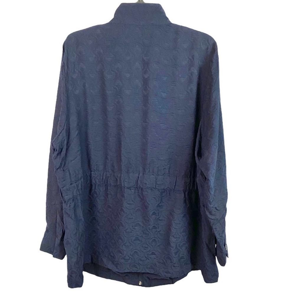 CJ Banks blue cinched zip up jacket Size 2X - Picture 2 of 7